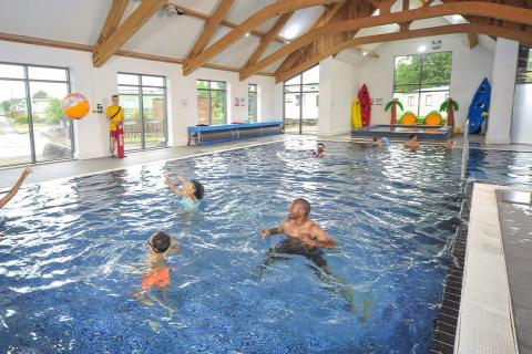 the swimming pool at Regent Bay Holiday Park at Morecambe