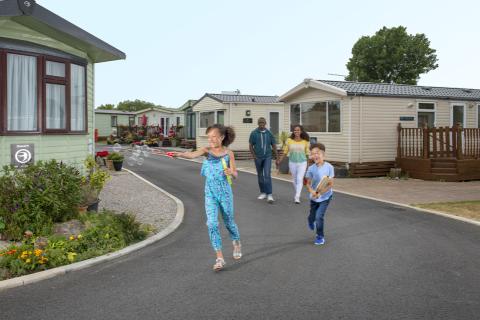 caravans at Regent Bay Holiday Park in Lancashire