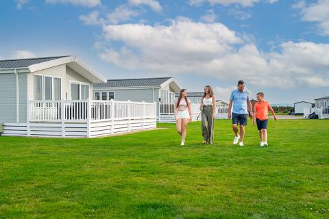 caravans in Moray by the beach