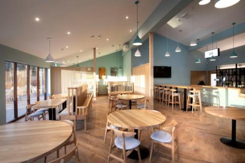 inside the bar area on site
