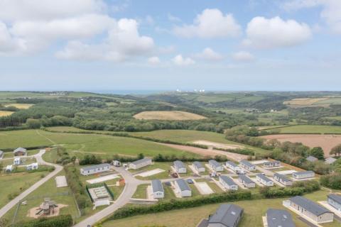 overview of Pentire Holiday Park near Bude in Cornwall