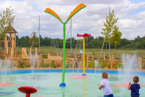 the splash [;ay area for kids at Appletree Holiday Park 