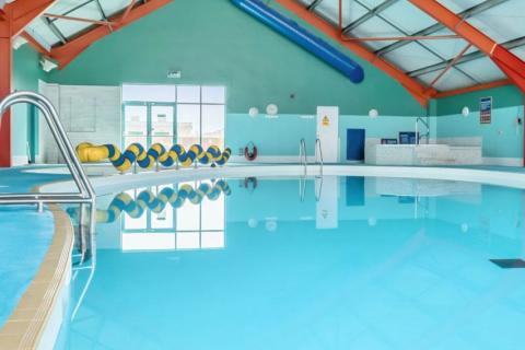 the indoor swimming pool at Hayling Island Holiday Park in Hampshire
