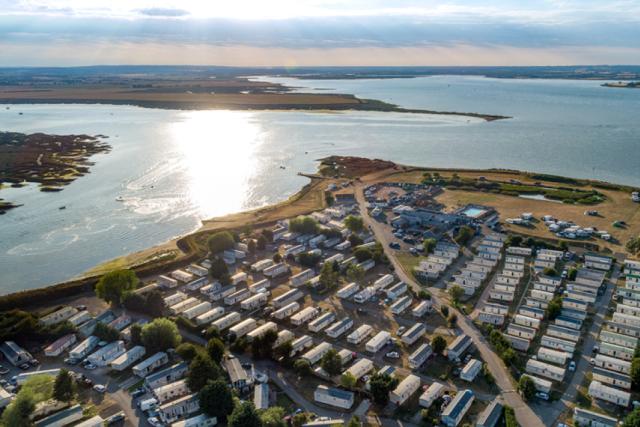 looking down over Steeple Bay Holiday Park