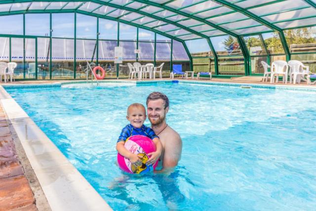 the indoor pool at Andrewshayes Holiday Park