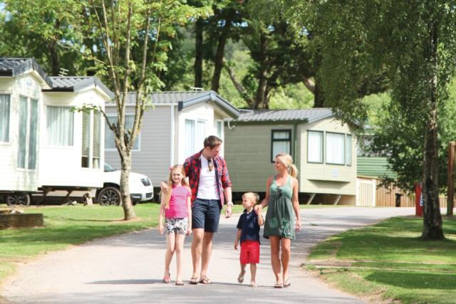 caravans at Castle Brake Holiday Park