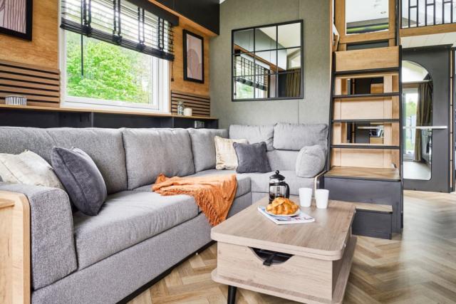 modern open plan living lodge breaks at cornish meadows holiday park