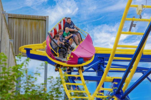 fun on the rides at Crealy Resort