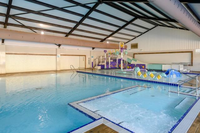 the indoor swimming pool at Ladram Bay Holiday Park in Budleigh Salterton