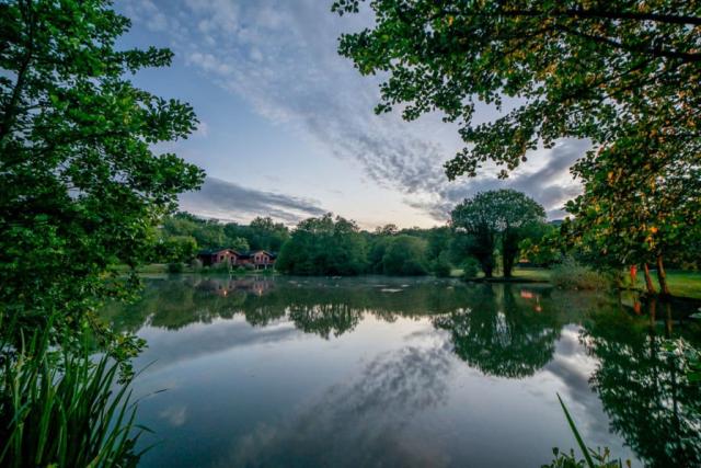 the lakes at Otter Falls holiday park in Honiton, Devon