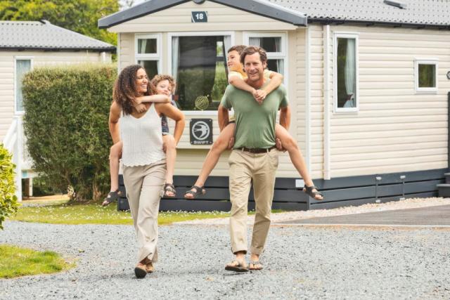 static caravans at silver sands holiday park near the lizard peninsula