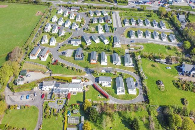 ariel view of Tamar View Holiday Park in Callington