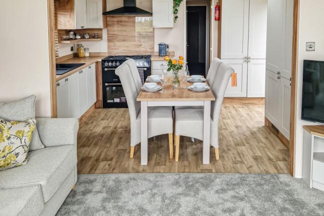 open plan living area at brightlingsea holiday park 