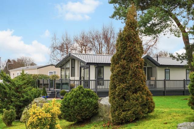 stunning lodge breaks with decking near chester