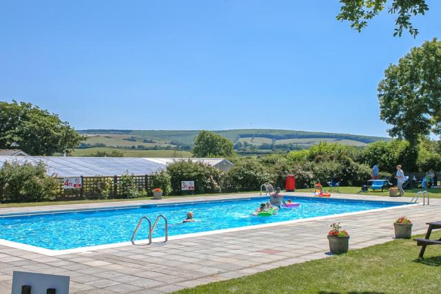 outdoor swimming pool at the orchards holiday park in the isle of wight