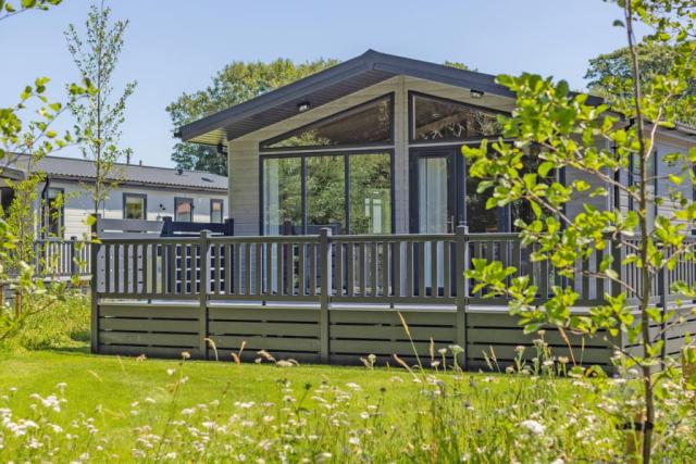 luxury lodge at sun haven holiday park near Mawgan Porth