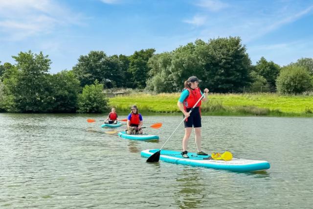 paddle boarding at Bishop Auckland 
