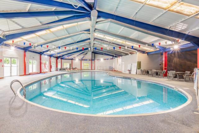 swimming pool at beacon fell view holiday park in lancashire