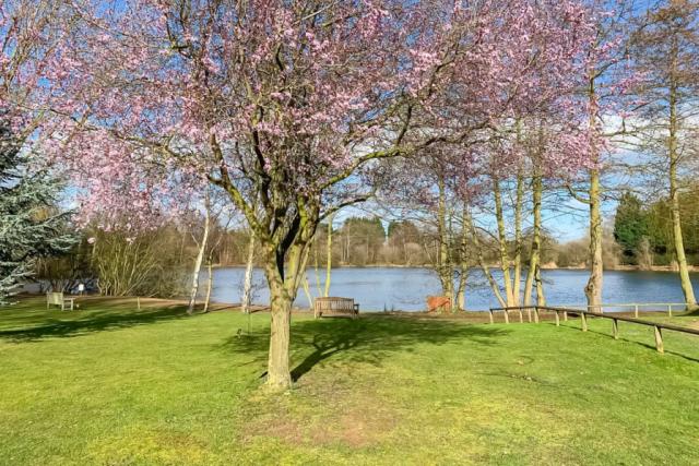 park setting at woodland waters country park in lincolnshire