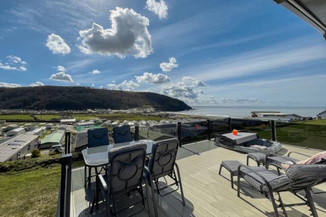beach views at aber bay holiday park near aberystwyth