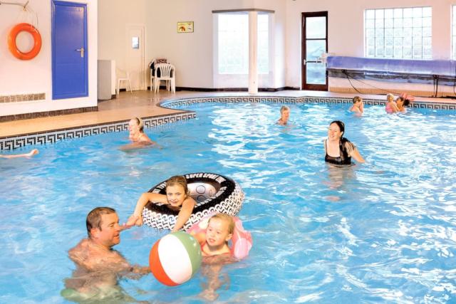 indoor swimming pool at anglesey bungalows near holyhead