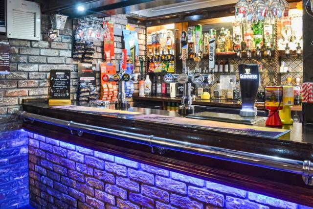 bar at the cottages at orchard farm in yorkshire