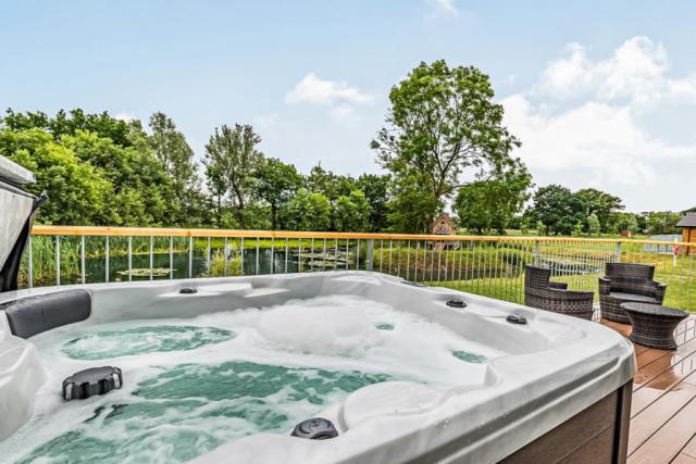 private hot tubs at flaxton meadows luxury lodges in york