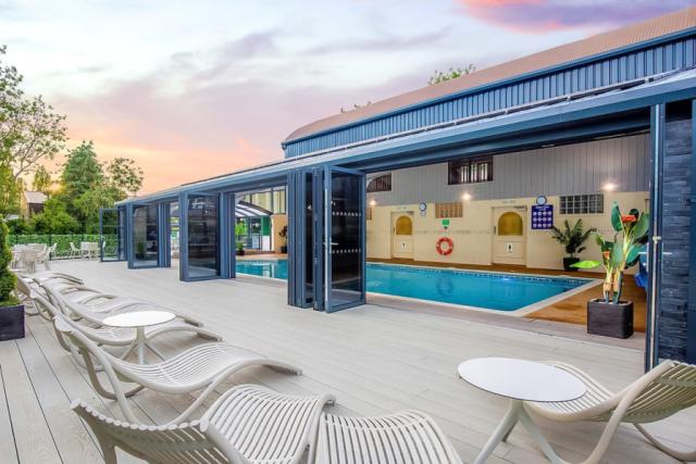 indoor swimming pool at plassey holiday park in eyton near wrexham