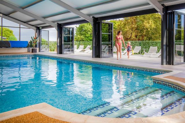 indoor swimming pool at  at plassey holiday park in eyton