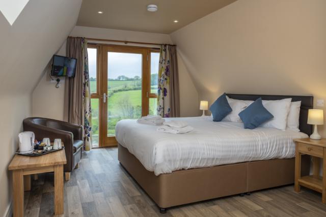 the pod interior with double bed