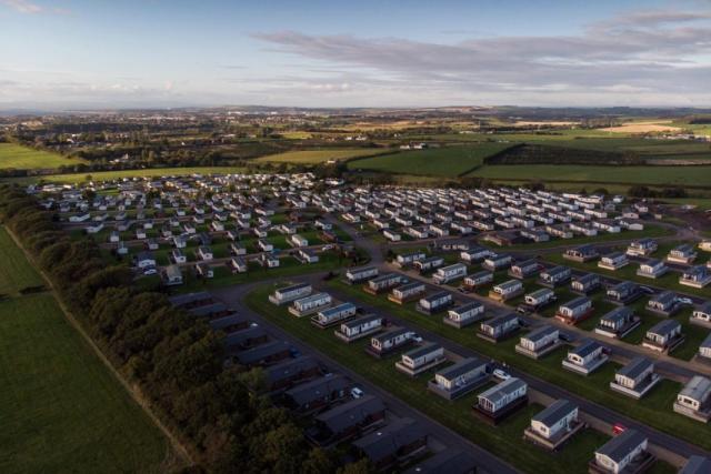 looking down over Crofthead Holiday Park near Ayr