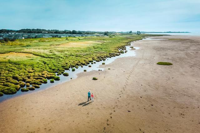 beach at queensberry bay holiday park annan, dumfries and galloway