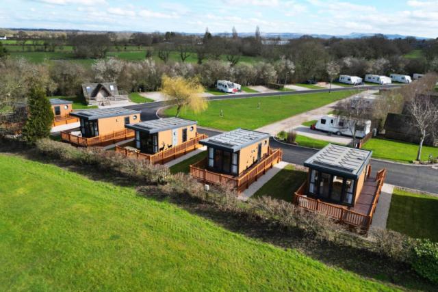 glamping pods at Royal Umpire Holiday Park near Preston in Lancashire