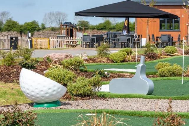 the crazy golf course at Ullswater Heights holiday park