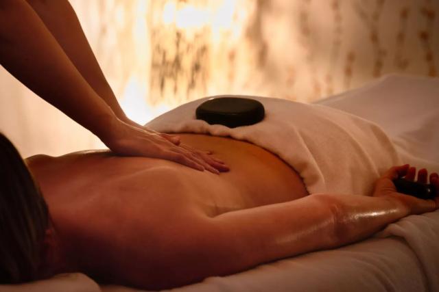 having a relaxing massage on holiday