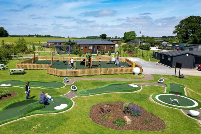 the crazy golf course at Angrove Country Park