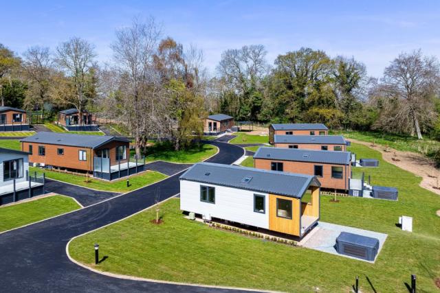 view from above of Bryn Morfydd Lodge Park