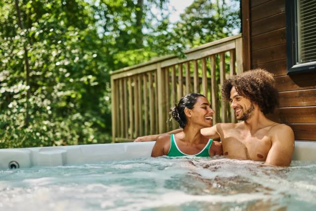 holiday lodges with hot tubs at Kenwick Woods near Louth in Lincolnshire