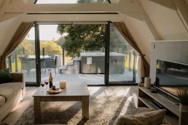 hot tub lodges near Hayle at the Clowance Estate