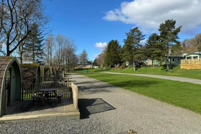 caravans at trossachs holiday park located in aberfoyle