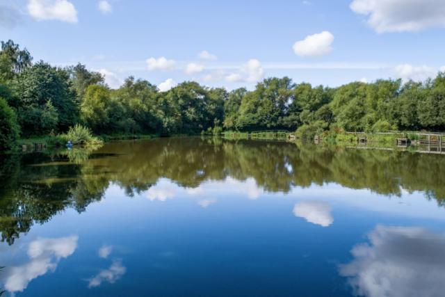 the fishing lake at Woodlands Lakes Holiday Resort