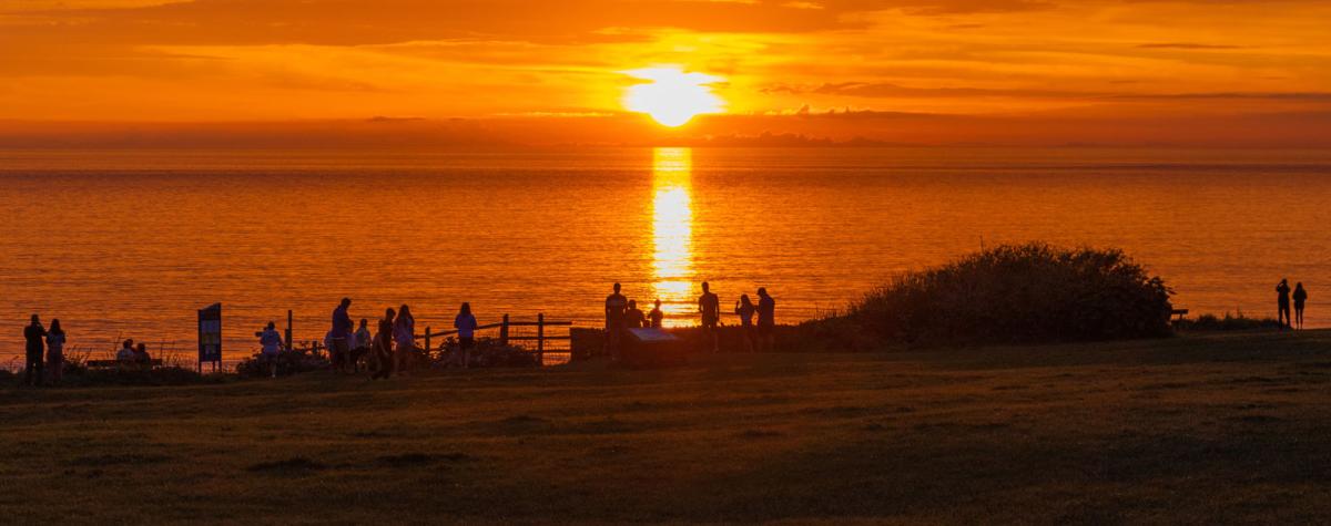 Sunset From a Cliff Top at Woolacome for holiday parks in North Devon