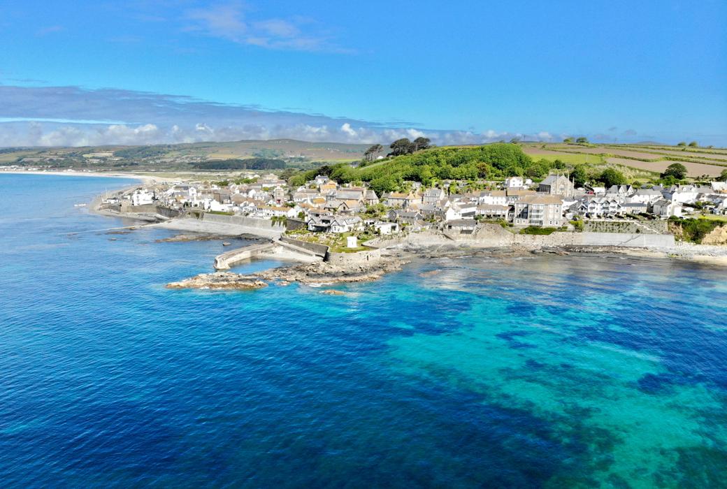A Small Village at the Coastline of Cornwall