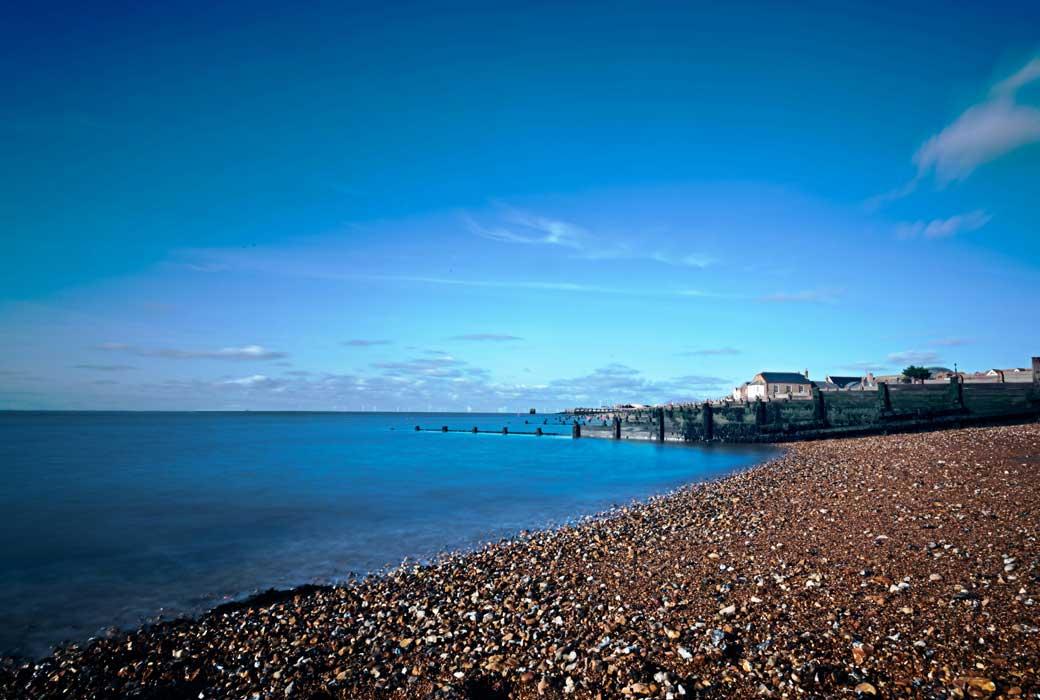 Beach near to caravan & lodge sites near to Whitstable