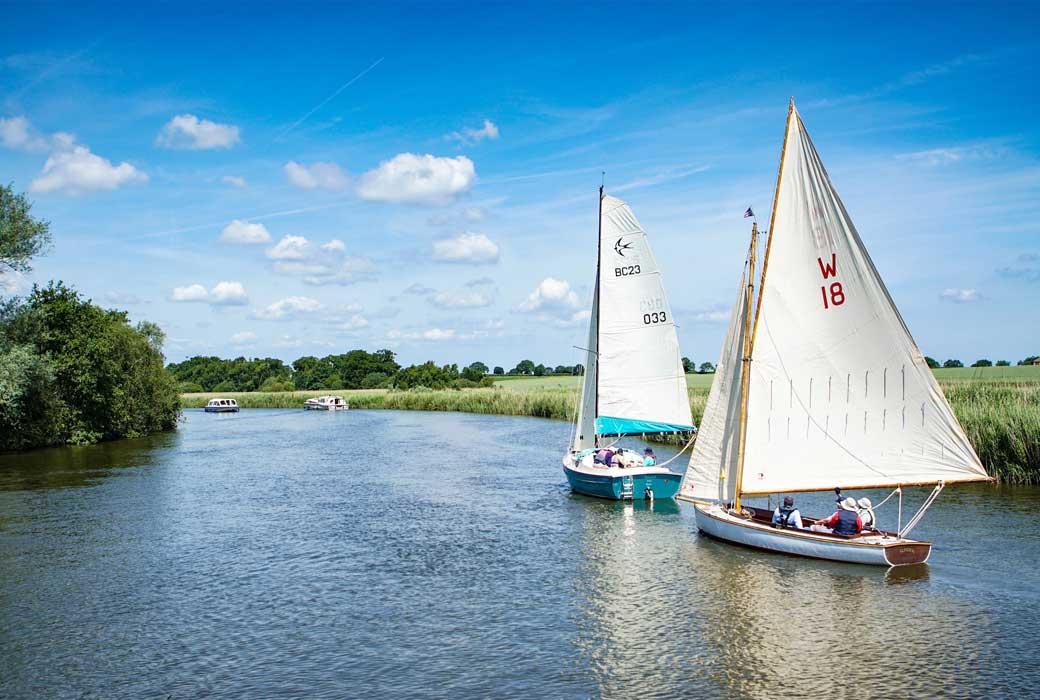 Norfolk has the Norfolk Broads, fantastic countryside & beaches
