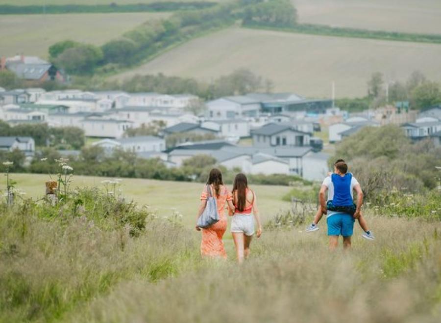 walking down to the park from the cornwall fields