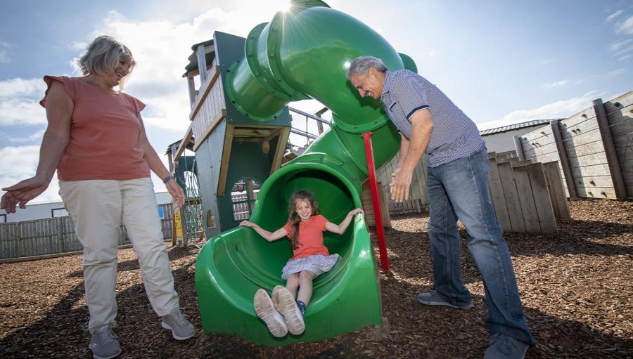 Crimdon Dene Holiday Park slides in the park