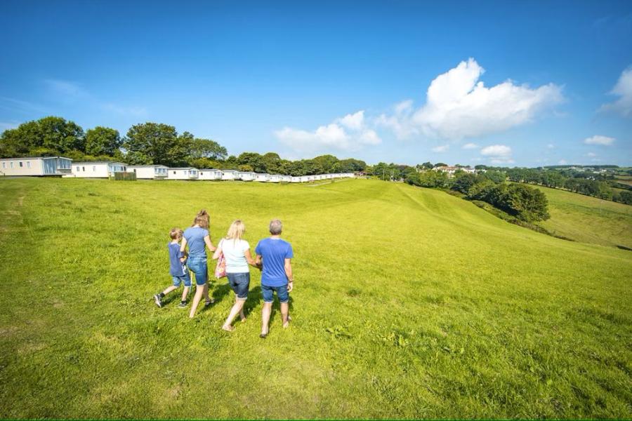 Holiday Park in Cornwall with caraans and lodges on site