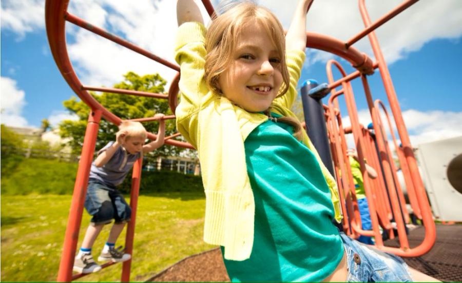 on the playground on the holiday park