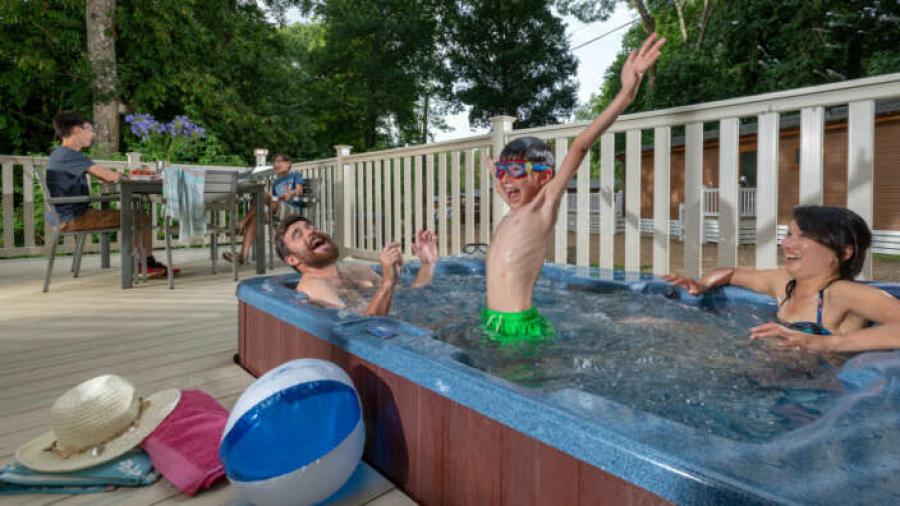 Merley Court Holiday Park lodges with hot tubs